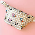 Beige Check Mouse and Friends Bumbag