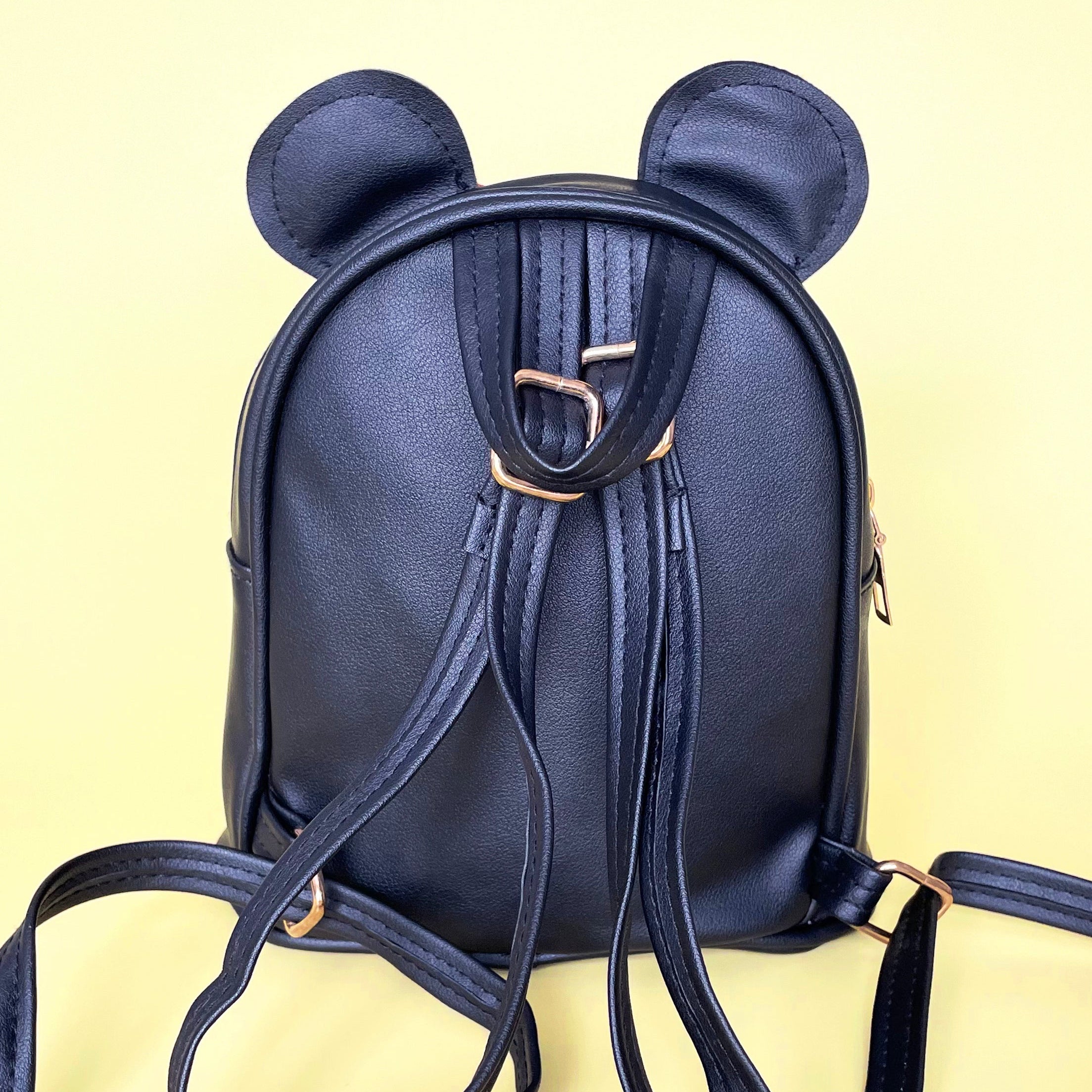 Black Small Kids Glittery Mouse Backpack