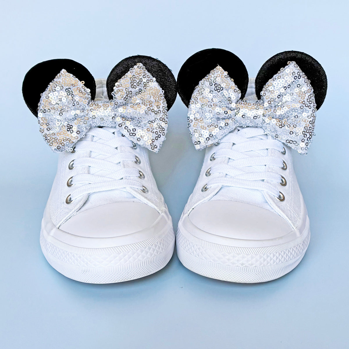 Black and Silver Shoe Ears