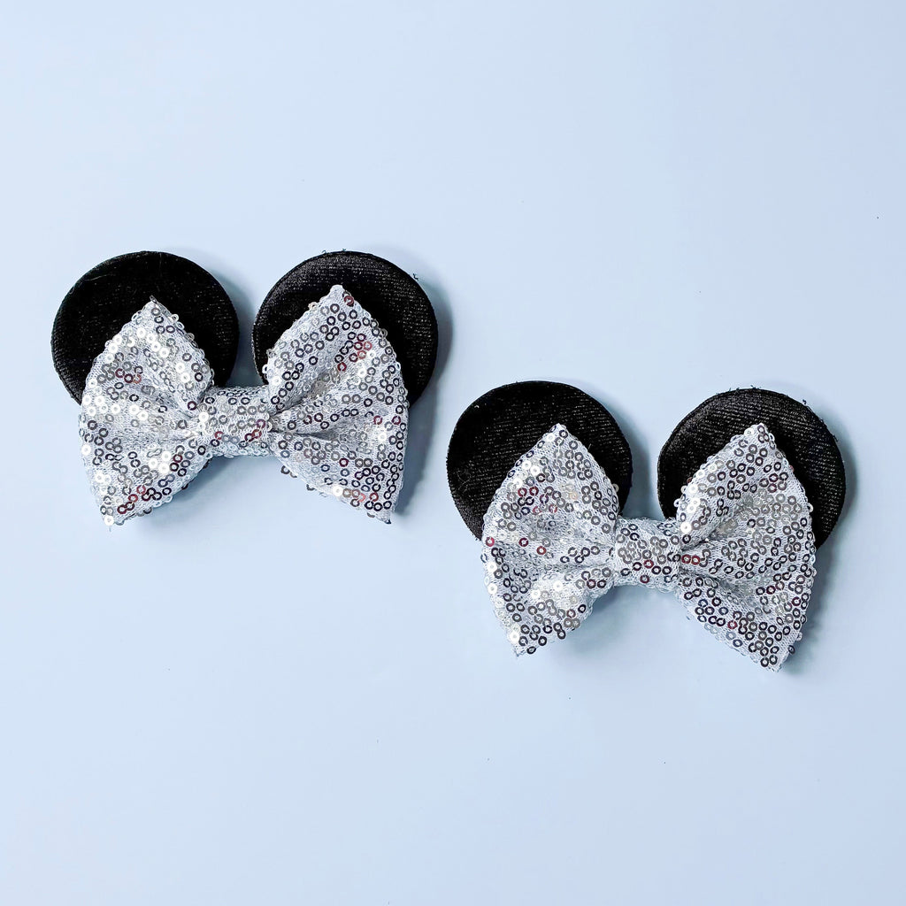 Black and Silver Shoe Ears