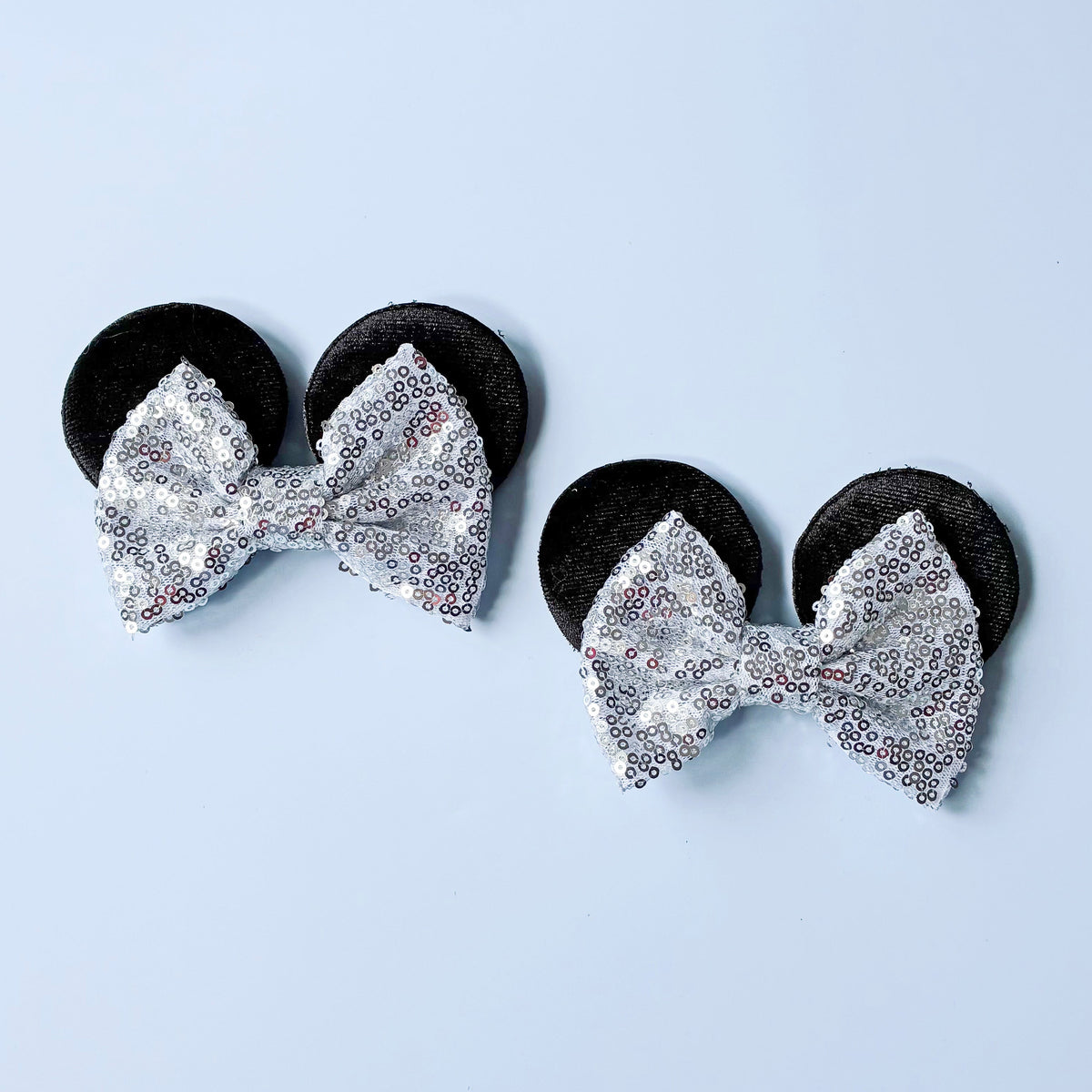 Black and Silver Shoe Ears