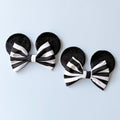 Black and White Stripe Shoe Ears