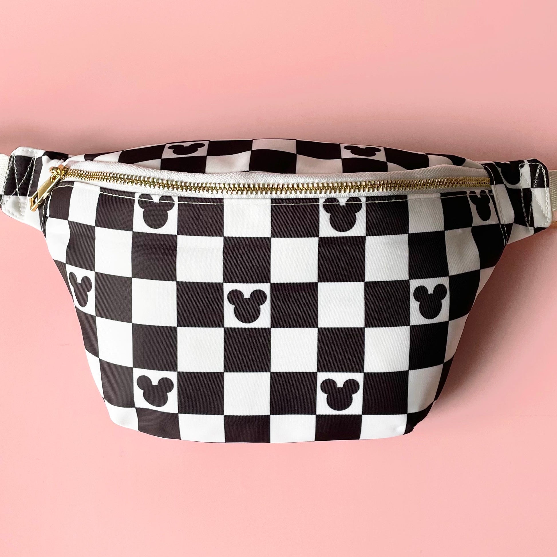 Black and White Check Mouse Bumbag