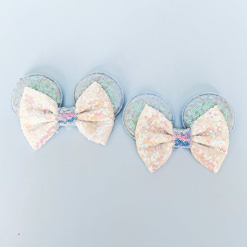 Blue and White Mouse Ears
