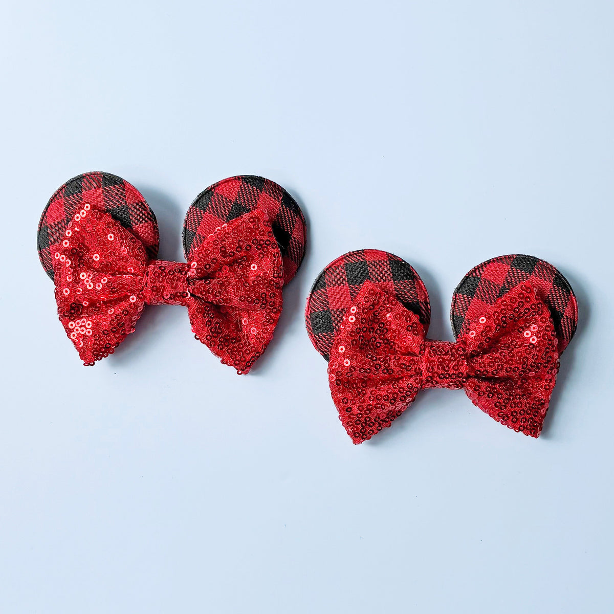Red Christmas Check Shoe Ears