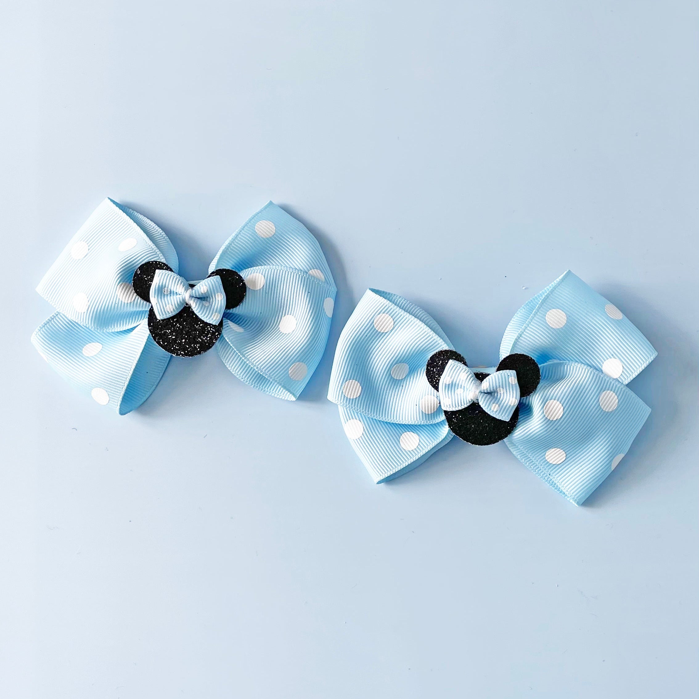 Baby Blue Polka Dot Bows