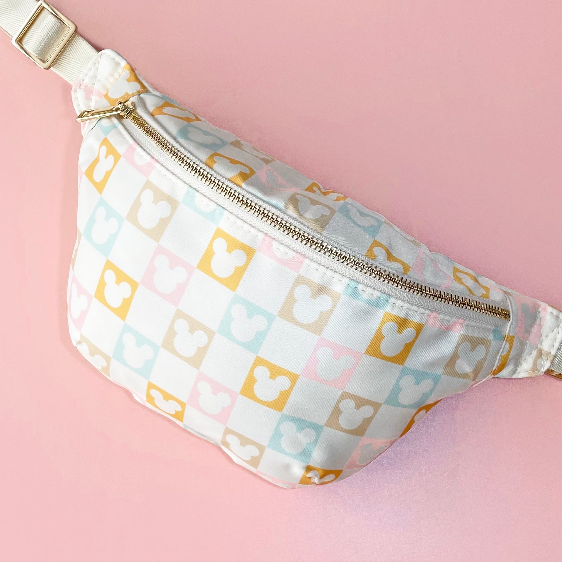 Pastel Check Mouse Bumbag