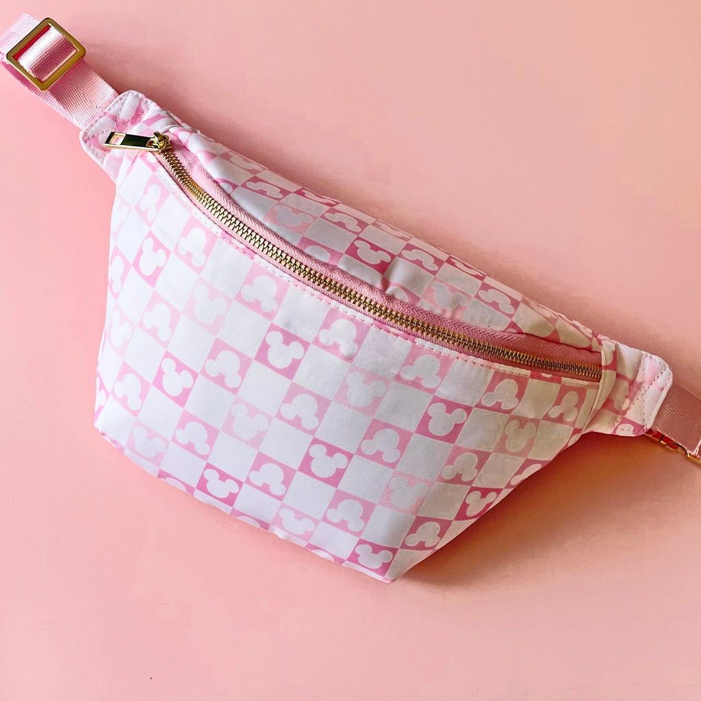 Pink Check Mouse Bumbag