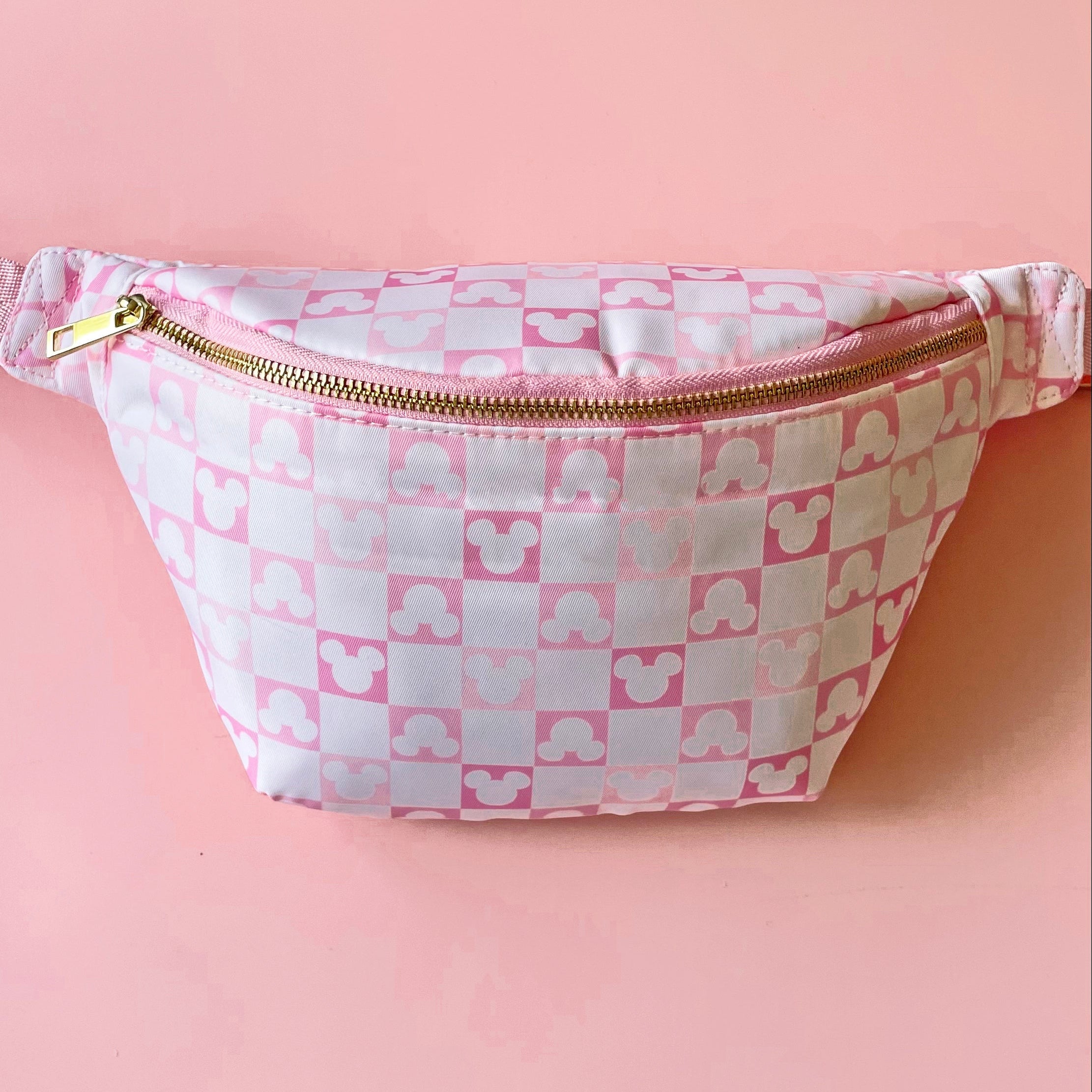 Pink Check Mouse Bumbag