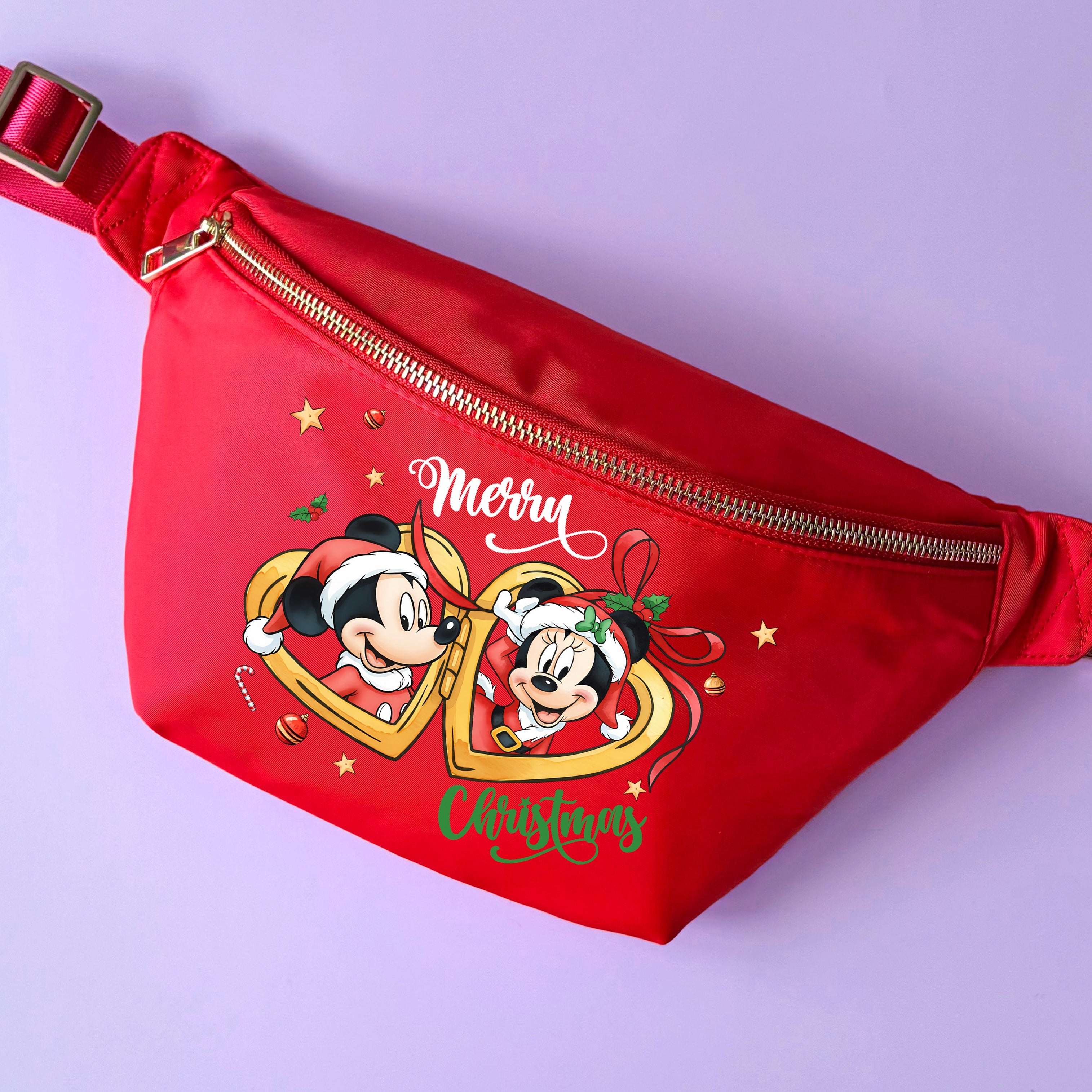 Christmas Mouse Locket Custom Bumbag