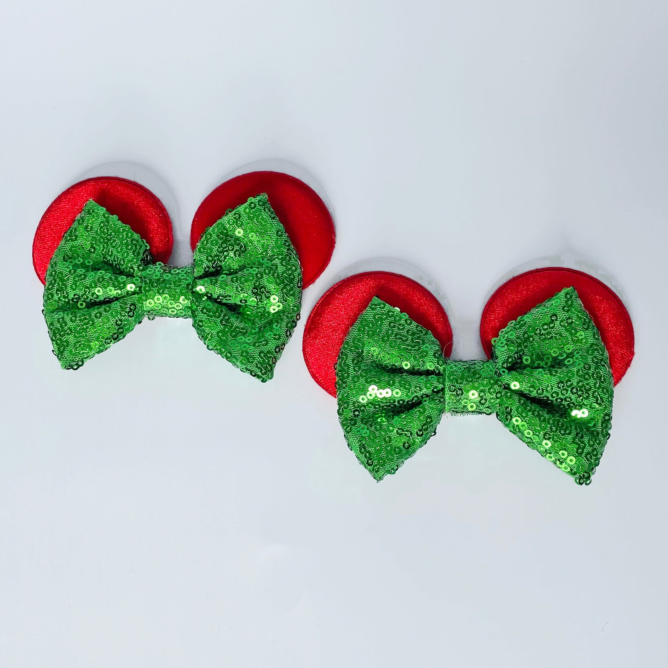 Red and Green Christmas Mouse Ears