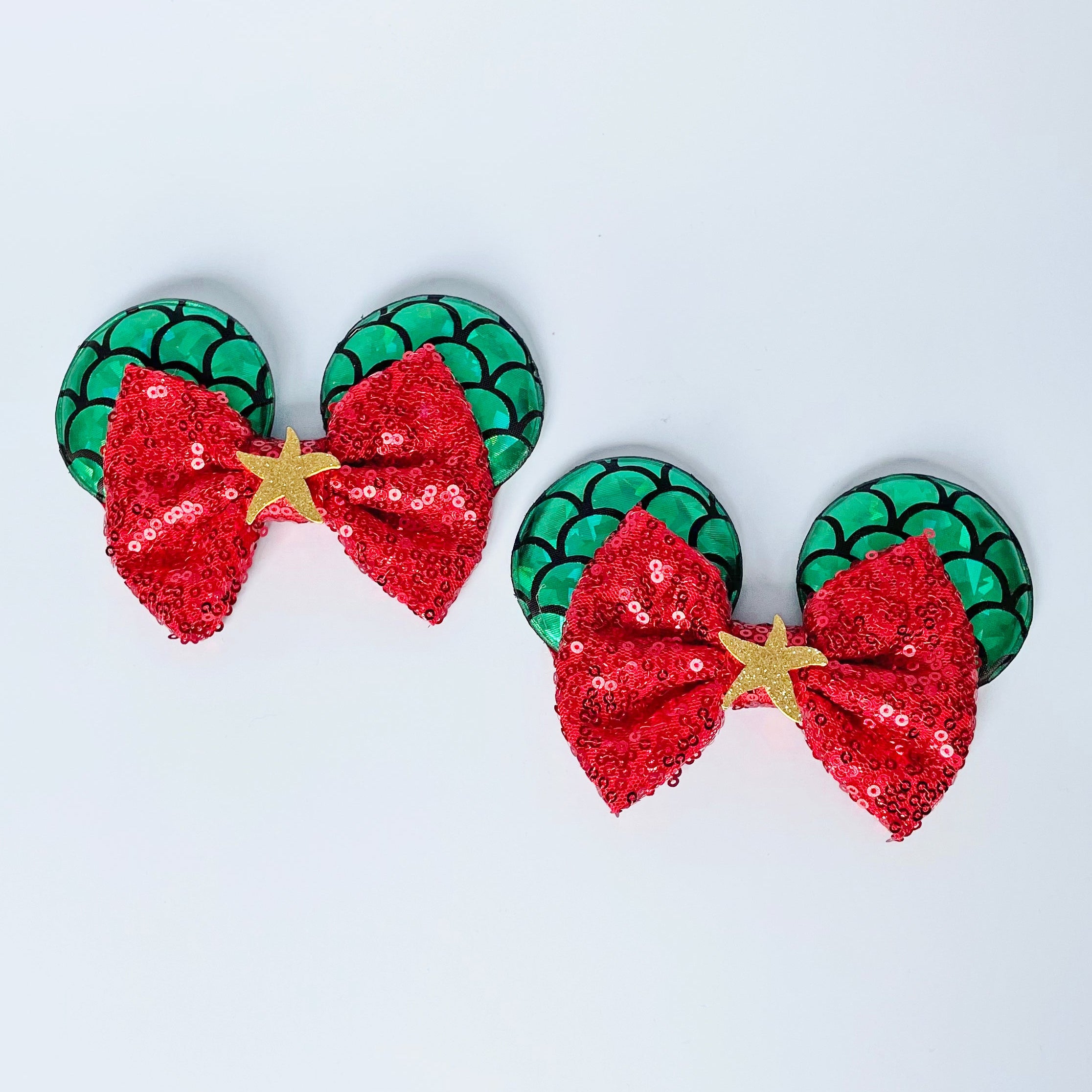 Red Mermaid Mouse Ears