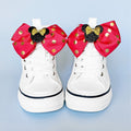 Rose Pink and Gold Polka Dot Shoe Bows