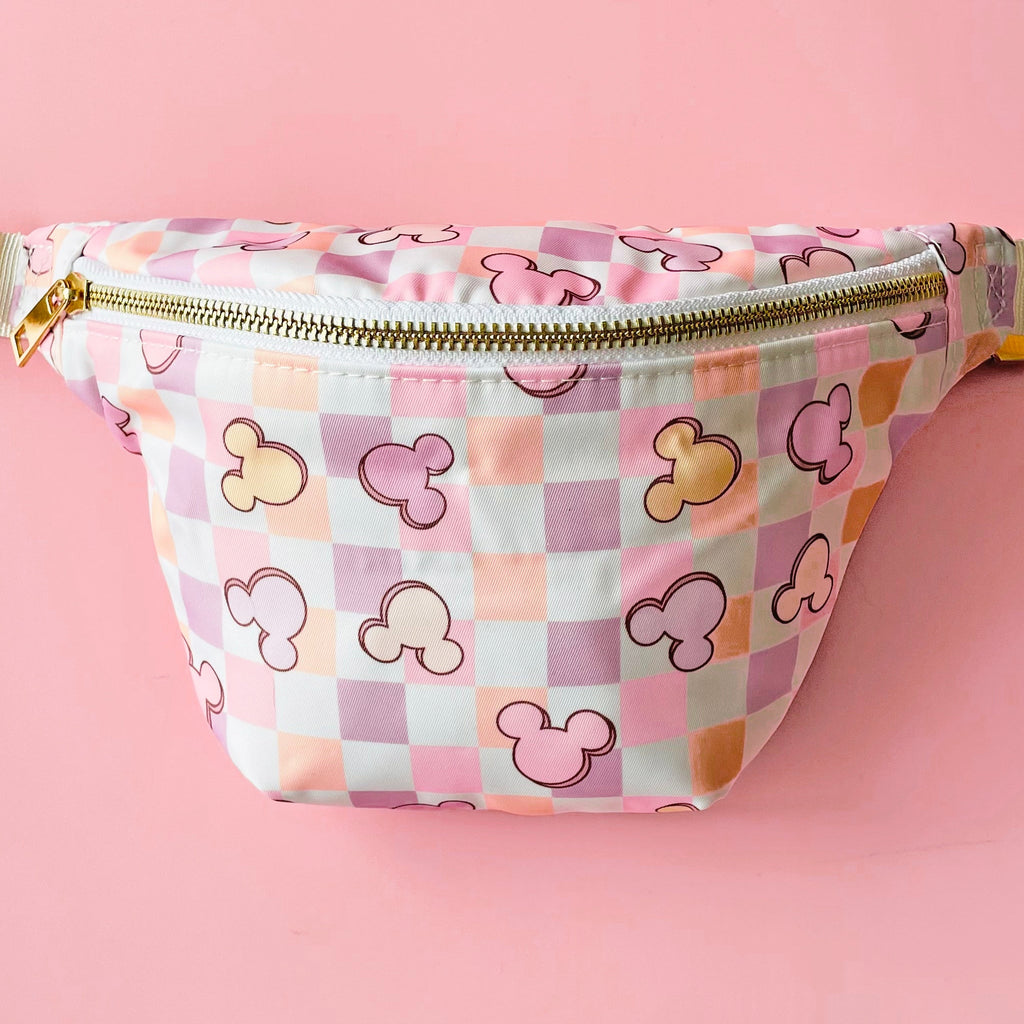 Small Check Mouse Head Bumbag