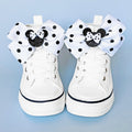 White Polka Dot Shoe Bows